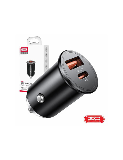 imagem de Adaptador Isqueiro USB-A QC 3.0 / USB-C PD 3.0 4.5A 45W XO  1