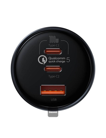 imagem de Adaptador Isqueiro USB PD QC5.0 / 2x USB-C 160W BASEUS      2