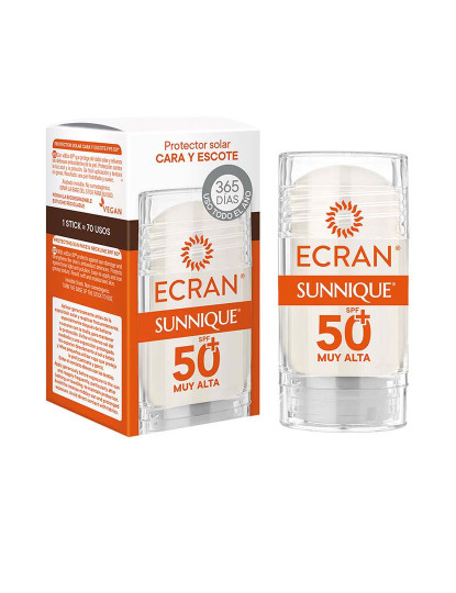 imagem de Ecran Sunnique rosto e decote Spf50+ Stick 30 Ml1