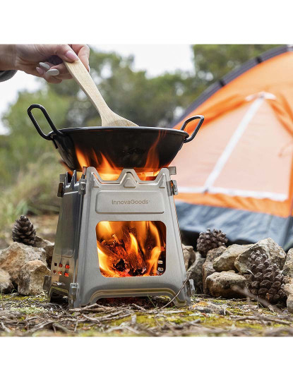 imagem de Fogão de Campismo Destacável em Aço Flamet InnovaGoods1