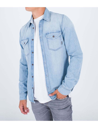 imagem de Camisa Homem M Oceancare Denim Ls Woven Ligth Denim22 4