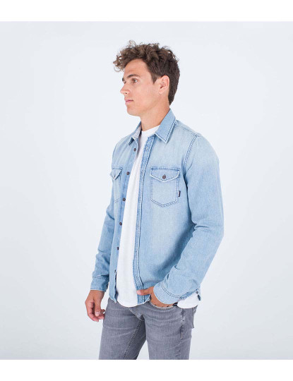 imagem de Camisa Homem M Oceancare Denim Ls Woven Ligth Denim22 3