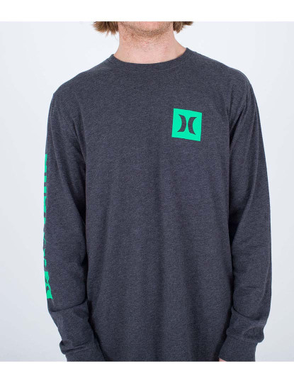 imagem de Longsleeve Homem Evd The Box Ls Preto Heather 4