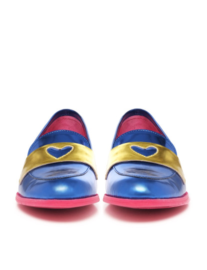 imagem de Sapatos Azul Navy e Dourado Metálico4