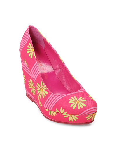 imagem de Sapatos com Plataforma Fuchsia-Flor-Pistacho3