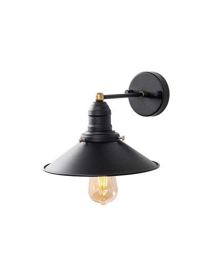 imagem de Candeeiro Parede Conical-12195 Preto Antique4