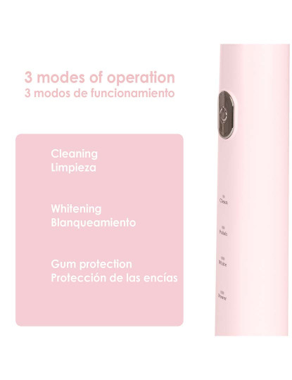 imagem de Escova de Dentes Elétrica Rosa Claro2