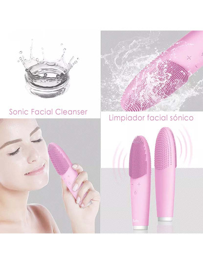 imagem de Escova de Limpeza Facial Rosa Claro2