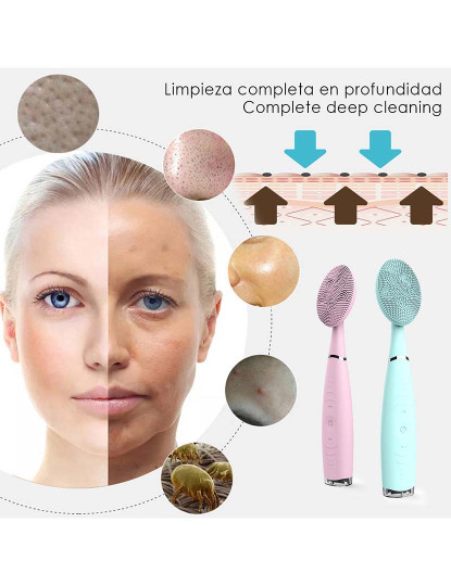 imagem de Escova de Limpeza Facial Azul Claro3