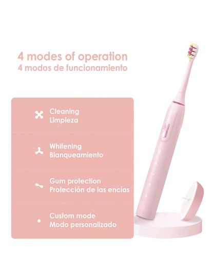 imagem de Escova de Dentes Elétrica Rosa Claro3