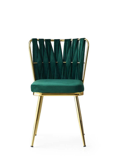 imagem de Pack 4 Cadeiras Dourado Verde2