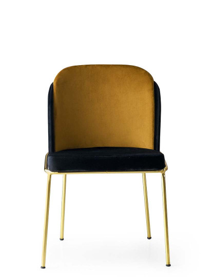 imagem de Pack 2 Cadeiras Preto Dourado2