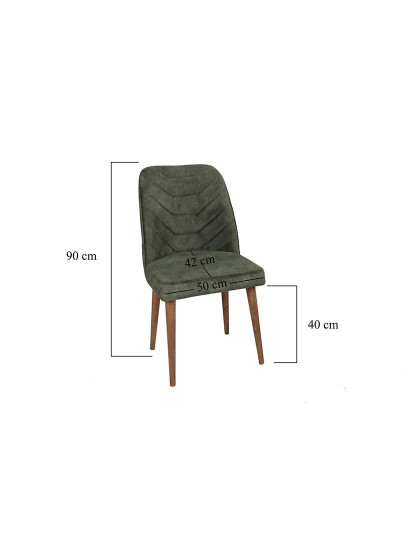 imagem de Pack 4 Cadeiras Walnut Escuro Verde9