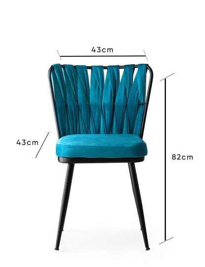 imagem de Pack 2 Cadeiras Preto Azul7