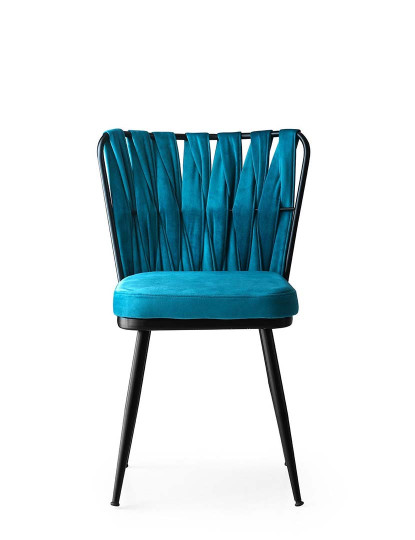 imagem de Pack 4 Cadeiras Preto Azul2