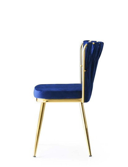 imagem de Pack 4 Cadeiras Dourado Azul Navy3