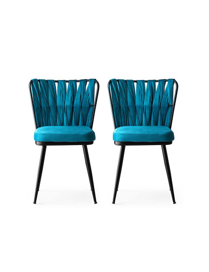 imagem de Pack 2 Cadeiras Preto Azul1