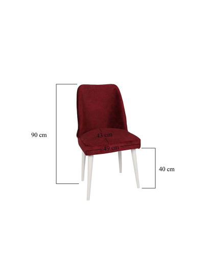 imagem de Pack 4 Cadeiras Vermelho Branco8
