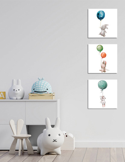 imagem de Pintura Decorativa Tela (3 peças) Multicor2