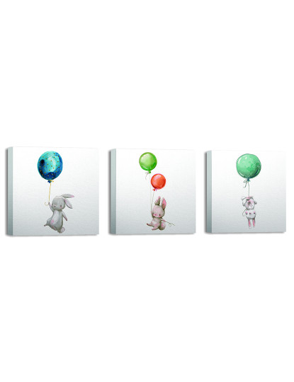 imagem de Pintura Decorativa Tela (3 peças) Multicor3