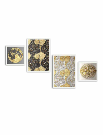imagem de Pintura Decorativa MDF Emoldurada (4 Peças) Multicor2