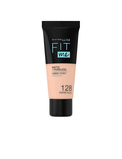 imagem de Base Fit Me Matte+Poreless #128-Warm Nude1