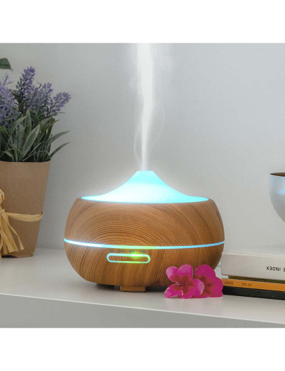 imagem de Humidificador Difusor de Aromas LED Wooden-Effect 7