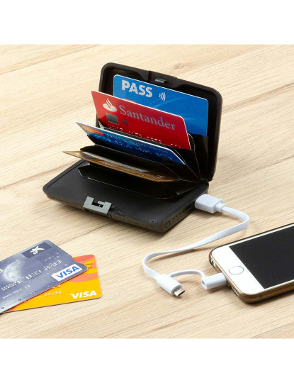 imagem de Porta-Cartões com Bloqueio RFID e Power Bank Sbanket1