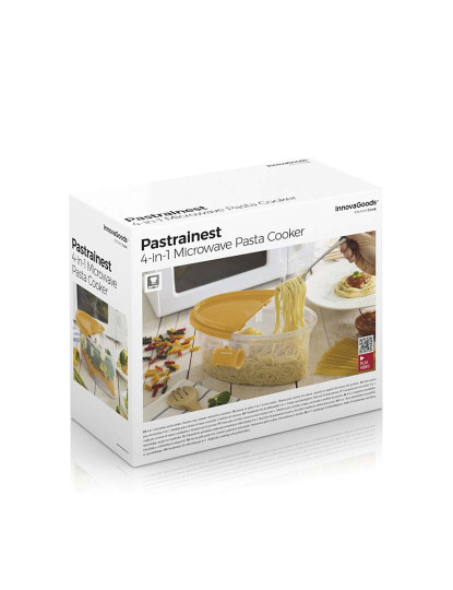 imagem de Caixa P/ Cozinhar Massa No Micro-Ondas 4 Em 1 C/ Acessórios e Receitas Pastrainest 2