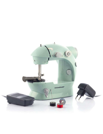 imagem de Mini-Máquina de Costura Portátil C/ Led, Corta-Linhas e Acessórios Sewny5