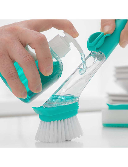imagem de Escova-Esfregão C/ Punho e Dispensador Detergente Cleasy 6