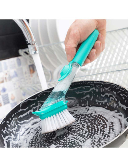 imagem de Escova-Esfregão C/ Punho e Dispensador Detergente Cleasy 1