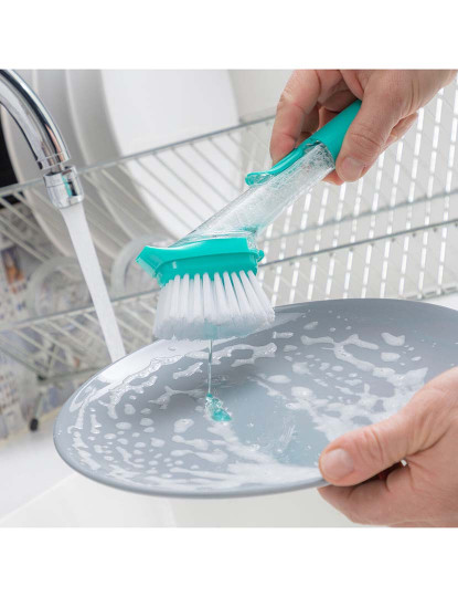 imagem de Escova-Esfregão C/ Punho e Dispensador Detergente Cleasy 5