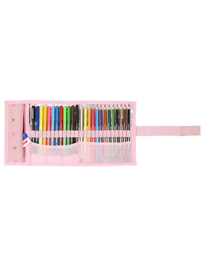 imagem de Estojo Escolar Com Acessórios Glow Lab Hearts Rosa 27Pcs2