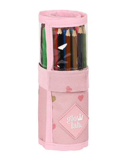 imagem de Estojo Escolar Com Acessórios Glow Lab Hearts Rosa 27Pcs3