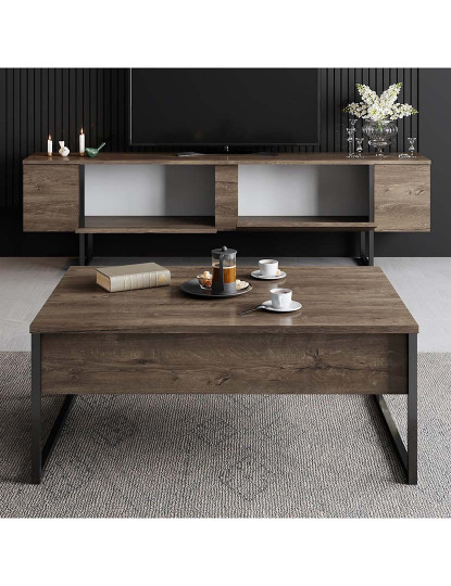 imagem de Móvel Tv Luxe Walnut Preto5