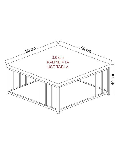 imagem de Mesa Centro Zenn Walnut Dourado6