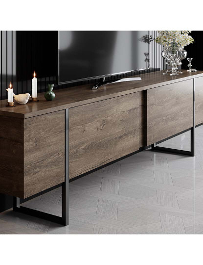 imagem de Móvel Tv Luxe Walnut Preto3