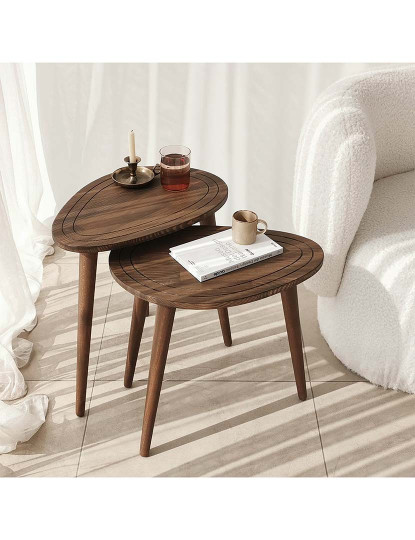 imagem de Mesa Aninhamento 2 Peças Sweet Walnut1