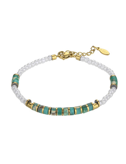 imagem de Pulseira de Senhora Branco, turquesa, dourado1