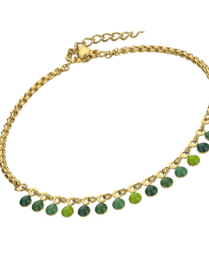 imagem de Pulseira de Senhora Dourado, verde2