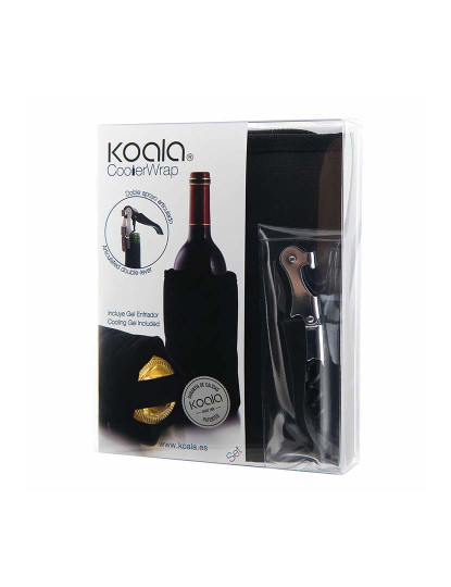 imagem de Conjunto de Acessórios para Vinho Koala Ac Preto Metal 2 Peças2