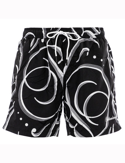 imagem de Calções de banho médio Allover Crazy Bubbles Homem Com estampa preta2
