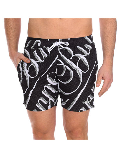 imagem de Calções de banho médio Allover Crazy Bubbles Homem Com estampa preta1