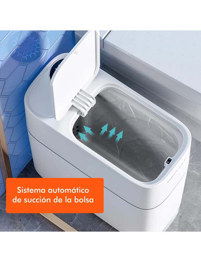 imagem de Caixote Lixo Design Adsorção Automática 10L Inclui 20 Sacos Lixo4