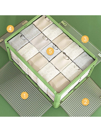 imagem de Caixa Armazenamento Dobrável 116 L Multifuncional Branco5