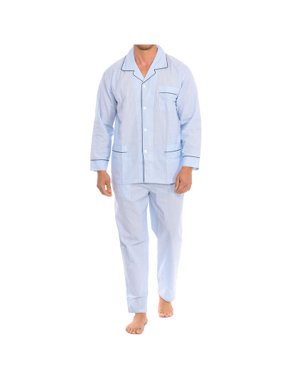 imagem de Pijama Manga Comprida Homem Azul Claro1