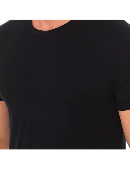 imagem de T-shirt sem Mangas Homem Preto2