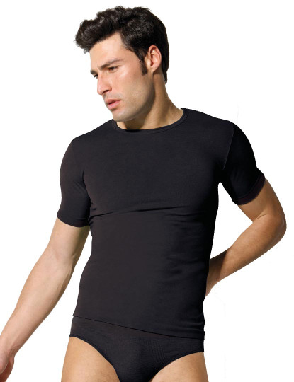 imagem de T-Shirt Decote Redondo Homem Preto1