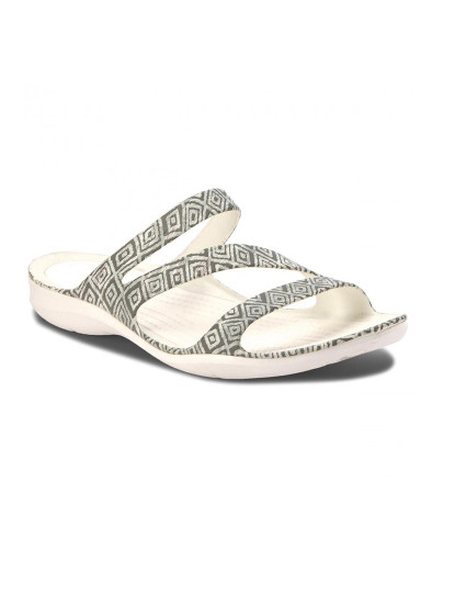 imagem de Crocs Swiftwater Graphic Sandal W Cinza Diamond E Branco1